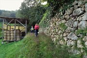 70 Il terreno a monte del sentiero sostenuto da alto muro a secco